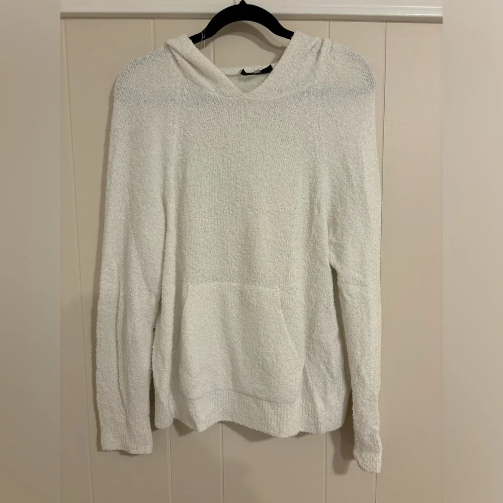 Vince. White knit hooded sweater - Picture 1 of 3